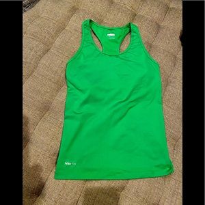 Nike dri fit racer back tank NWOT size M green
